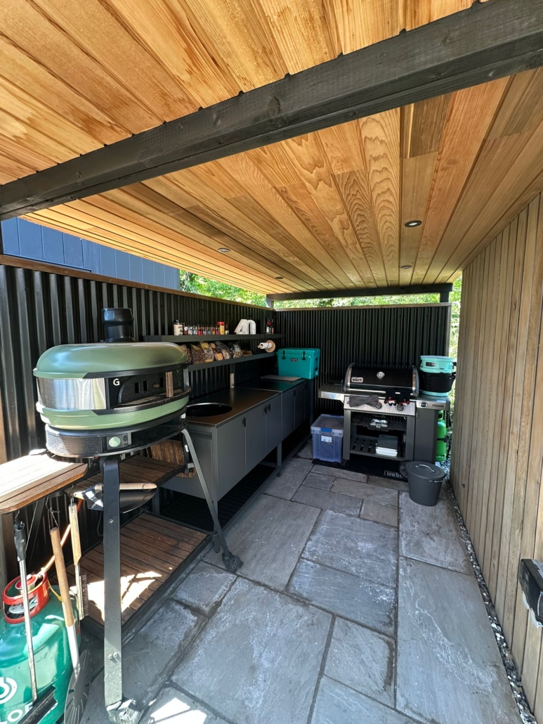 Inside the Garden Kitchen in Ashtead